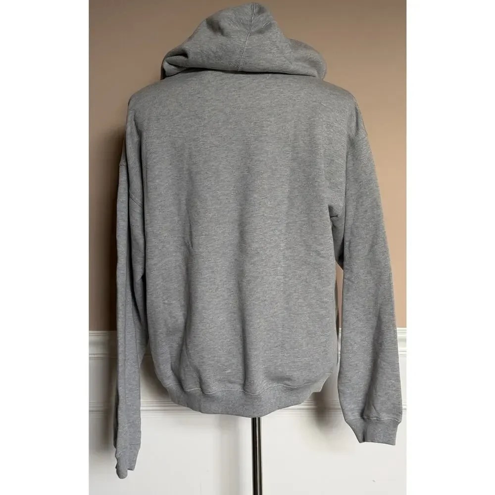 Gucci Chain Print Logo Hooded Sweatshirt Gray Hoodie Men’s Medium 715911 NWT